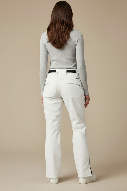 Pantalon De Pluie Blanc Coupe Droite Imperméable Ski Femme - Polyester - vue 2