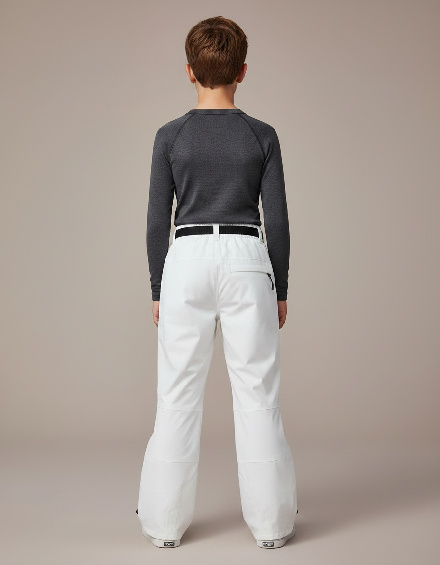 Pantalon De Pluie Blanc Enfant Ski Ceinturé - Polyester - vue 2