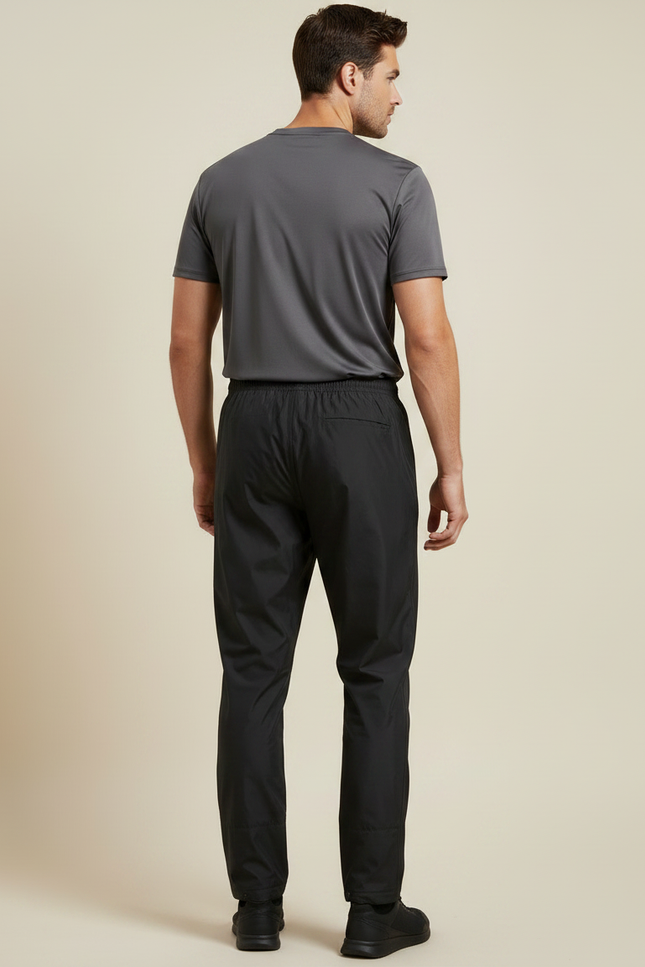 Pantalon De Pluie Noir Coupe Droite Imperméable Homme Sport - Polyester - vue 2