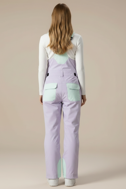 Pantalon De Pluie Lilas Ample Imperméable Bretelles Unisexe - Violet Polyester - vue 2