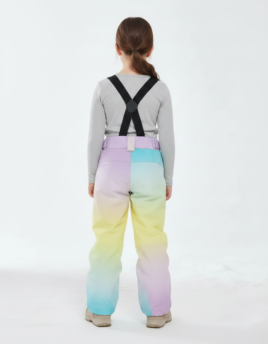 Pantalon De Pluie Dégradé Enfant Imperméable Ski Hiver - Multicolore Polyester - vue 2