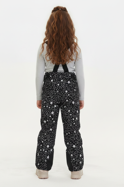 Pantalon De Pluie Noir Imprimé Étoiles Enfant Ski - Polyester - vue 2