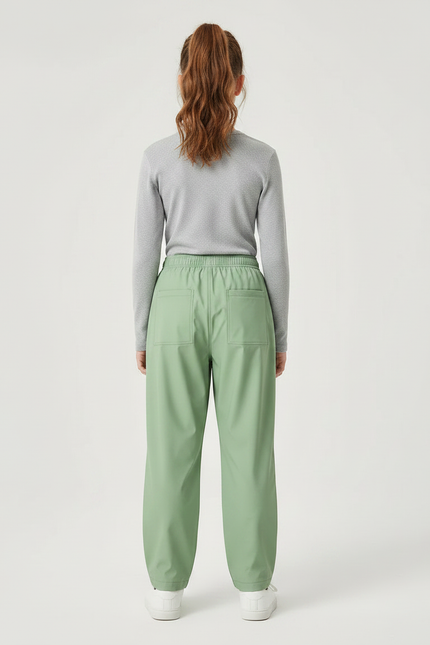 Pantalon De Pluie Vert Menthe Ample Imperméable Enfant - Polyester - vue 2