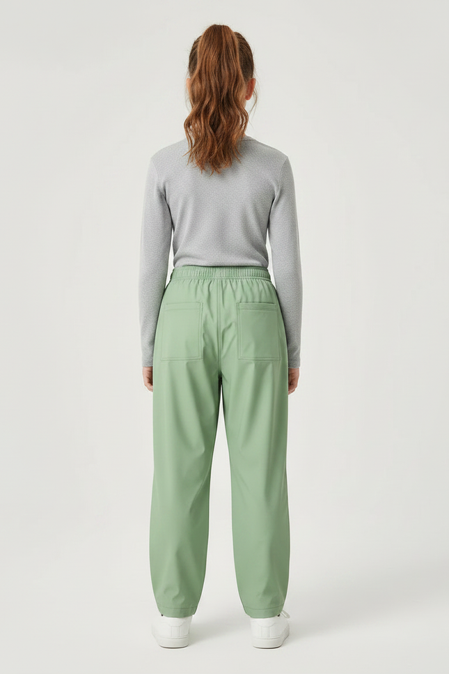 Pantalon De Pluie Vert Menthe Ample Imperméable Enfant - Polyester - vue 2