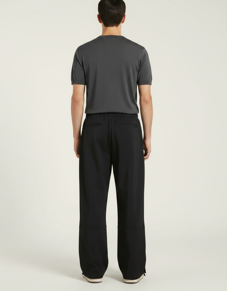Pantalon De Pluie Noir Ample Décontracté Homme - Polyester - vue 2