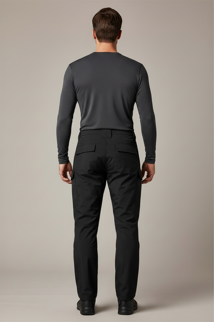 Pantalon De Pluie Noir Cargo Tactique Homme Imperméable - Polyester - vue 2