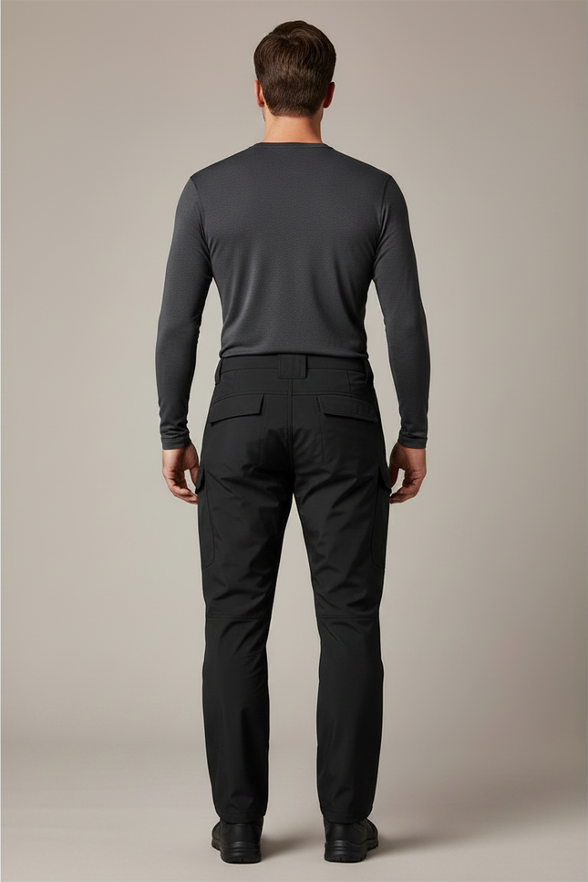 Pantalon De Pluie Noir Cargo Tactique Homme Imperméable - Polyester - vue 2