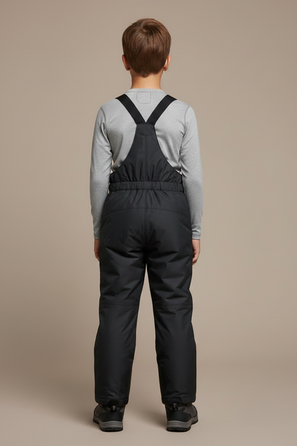 Pantalon De Pluie Noir Bretelles Imperméable Enfant Ski - Polyester - vue 2