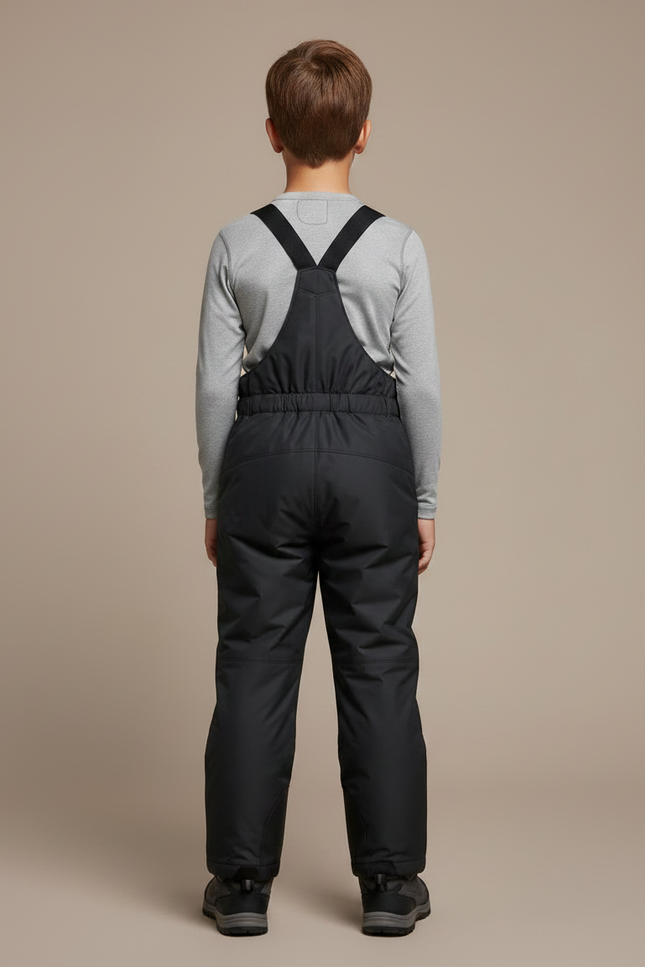 Pantalon De Pluie Noir Bretelles Imperméable Enfant Ski - Polyester - vue 2