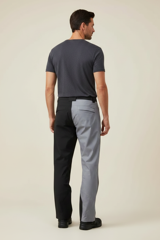 Pantalon De Pluie Bicolore Imperméable Randonnée Homme - Multicolore Polyester - vue 2