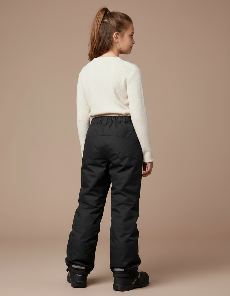 Pantalon De Pluie Noir Imperméable Enfant Ski Hiver - Polyester - vue 2
