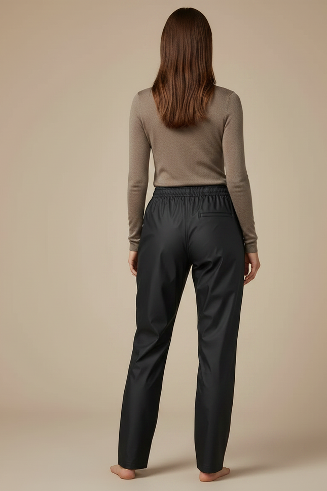 Pantalon De Pluie Noir Imperméable Décontracté Unisexe - Polyester - vue 2