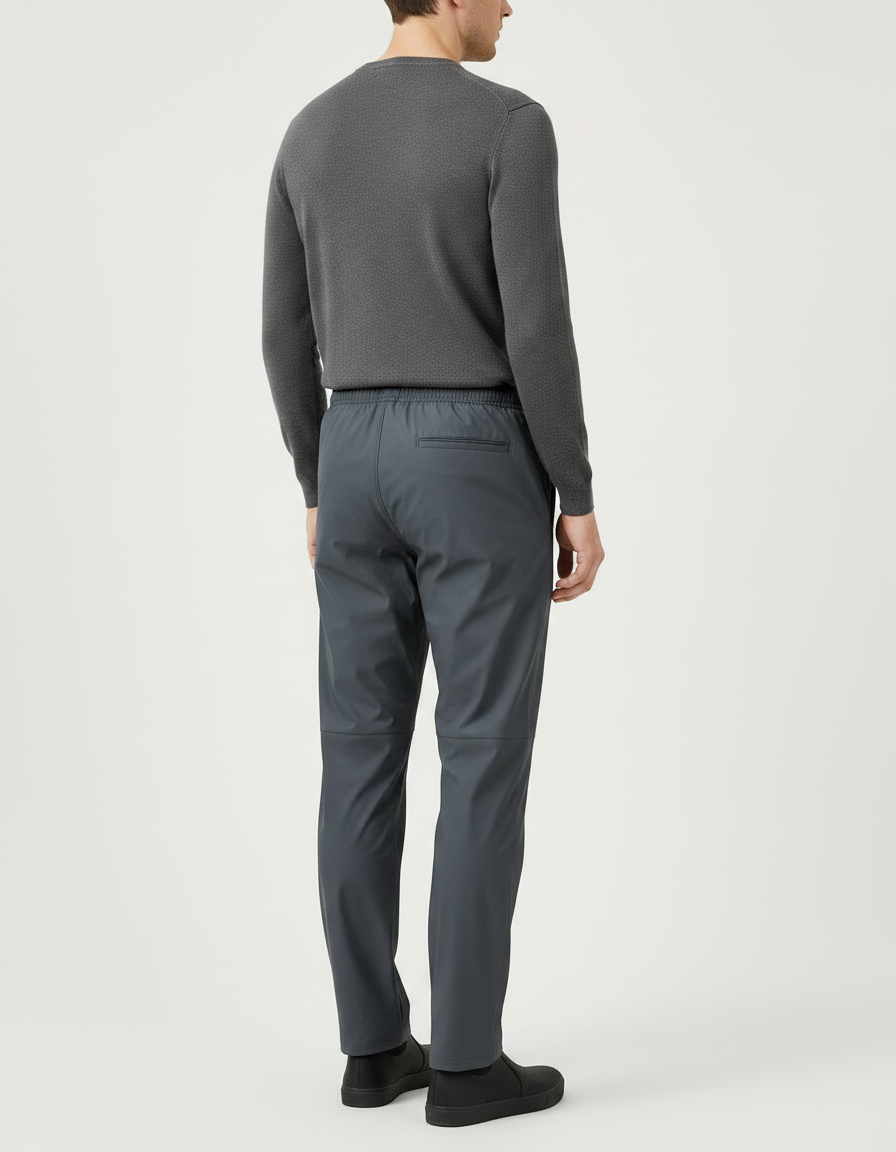 Pantalon De Pluie Gris Imperméable Décontracté Homme - Polyester - vue 2