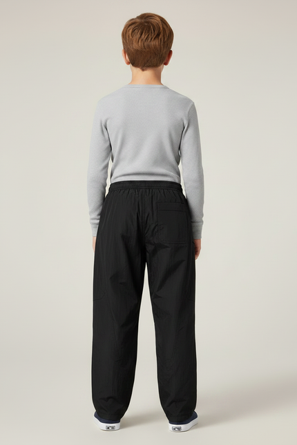 Pantalon De Pluie Noir Ample Cordon Enfant - Polyester - vue 2