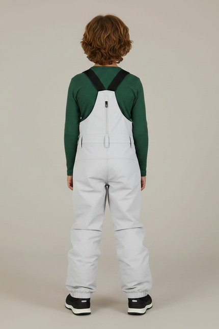 Pantalon De Pluie Gris Imperméable Bretelles Enfant Ski - Polyester - vue 2