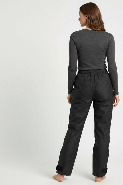 Pantalon De Pluie Noir Imperméable Sport Léger Unisexe Ajustable - Polyester - vue 2