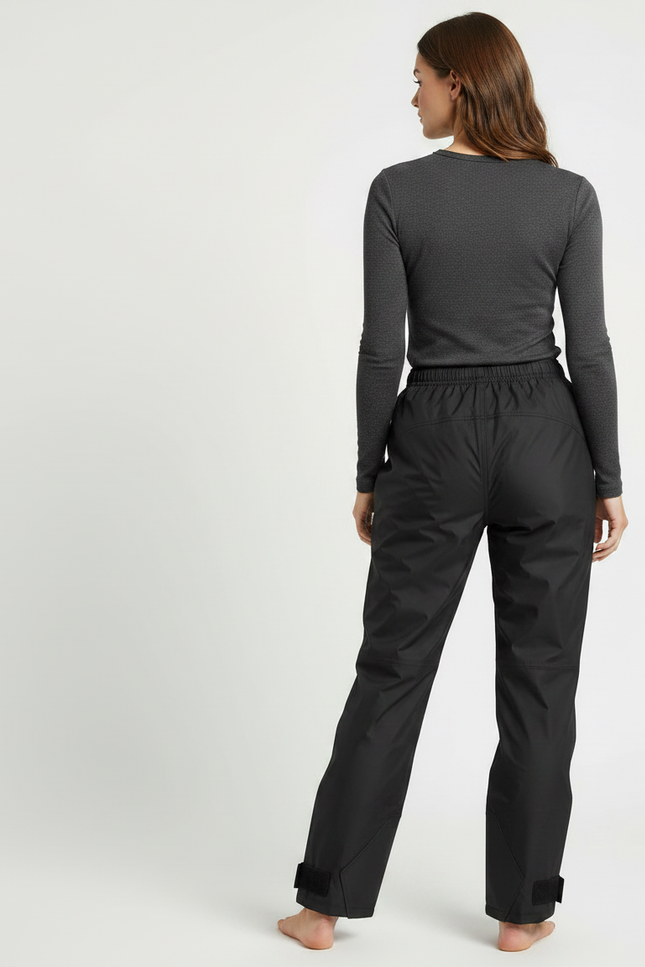 Pantalon De Pluie Noir Imperméable Sport Léger Unisexe Ajustable - Polyester - vue 2