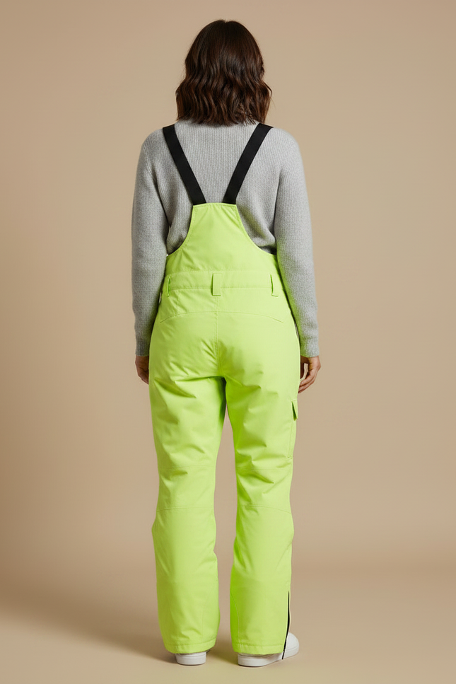 Pantalon De Pluie Vert Fluorescent Imperméable Bretelles Unisexe - Polyester - vue 2