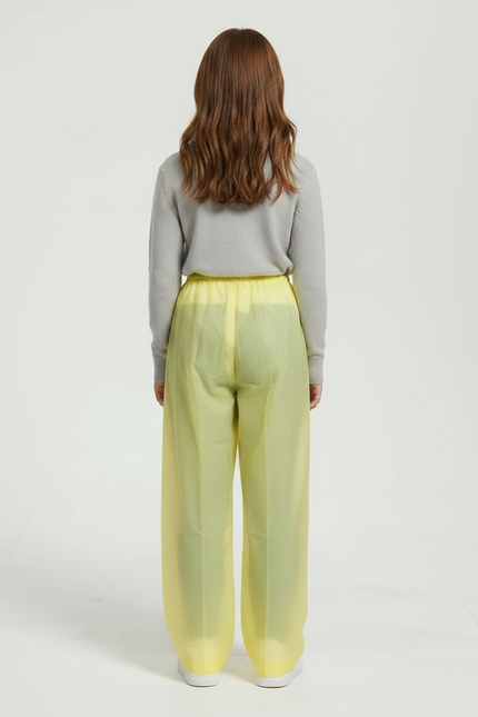 Pantalon De Pluie Jaune Transparent Ample Imperméable Enfant - Polyester - vue 2