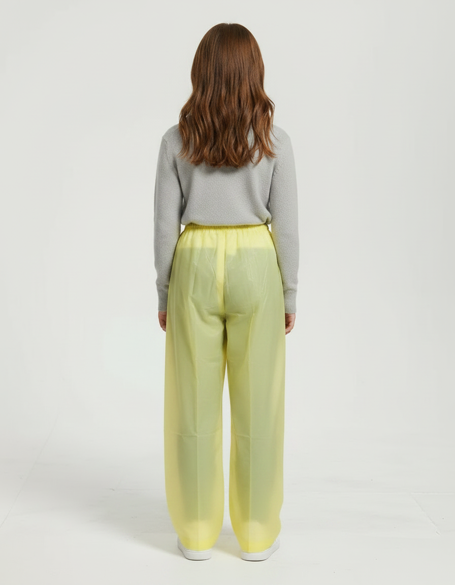 Pantalon De Pluie Jaune Transparent Ample Imperméable Enfant - Polyester - vue 2