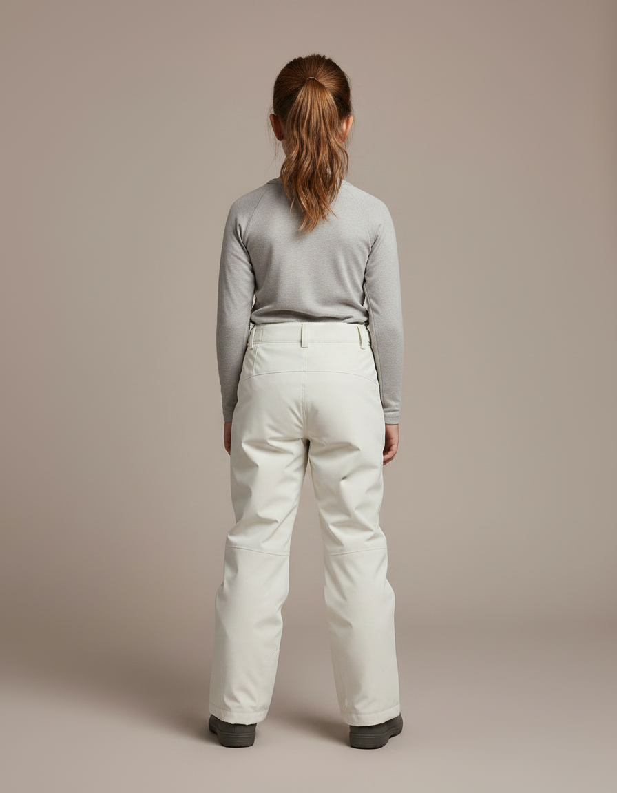 Pantalon De Pluie Crème Imperméable Enfant Ski Hiver - Blanc Polyester - vue 2