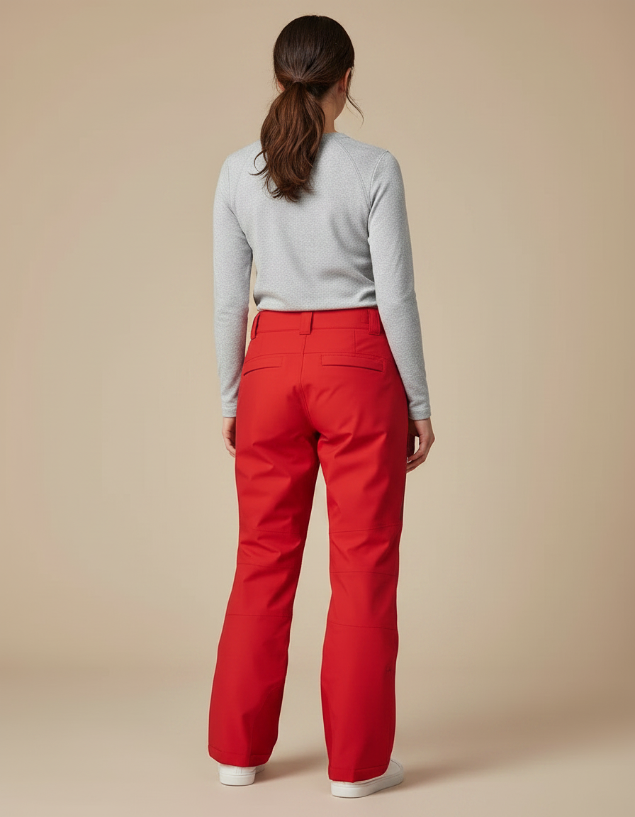 Pantalon De Pluie Rouge Ample Imperméable Ski Femme - Polyester - vue 2