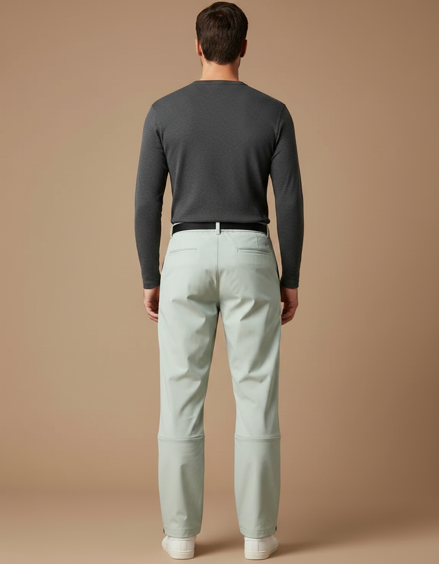 Pantalon De Pluie Vert Clair Ample Imperméable Homme - Polyester - vue 2