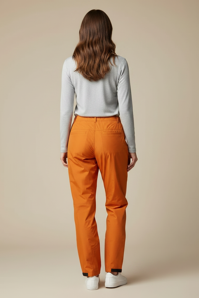 Pantalon De Pluie Orange Ample Imperméable Femme Léger - Polyester - vue 2