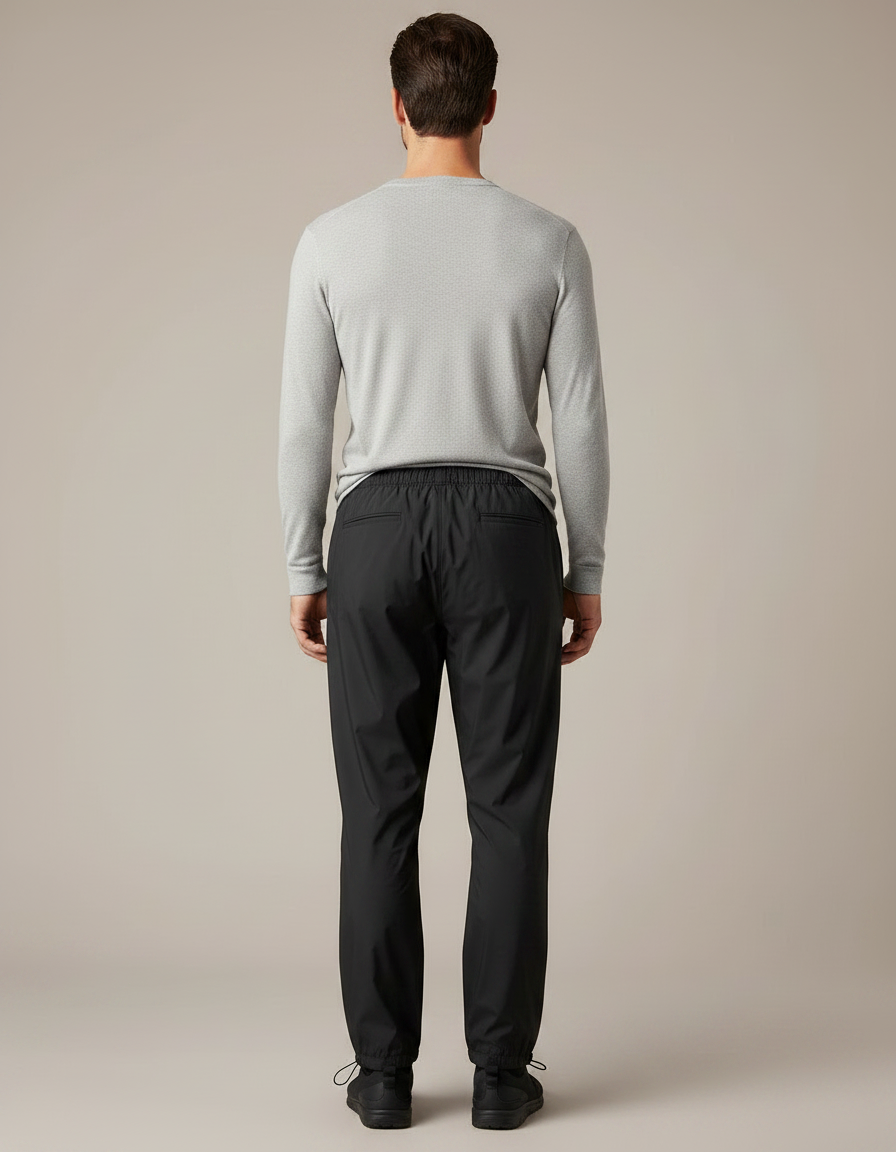Pantalon Pluie Homme - Noir Polyester - vue 2
