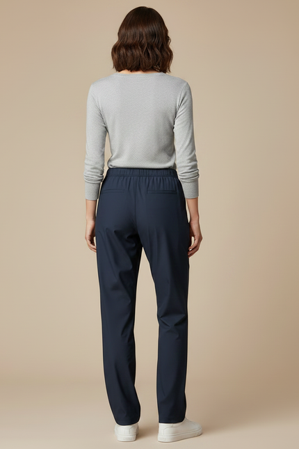 Pantalon De Pluie Femme Marine Imperméable Décontracté Léger - Polyester - vue 2