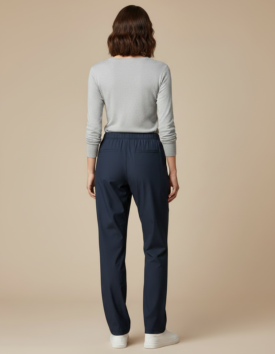 Pantalon De Pluie Femme Marine Imperméable Décontracté Léger - Polyester - vue 2