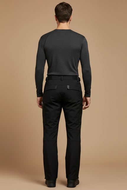 Pantalon De Pluie Noir Imperméable Homme Moto Renforcé - Polyester - vue 2