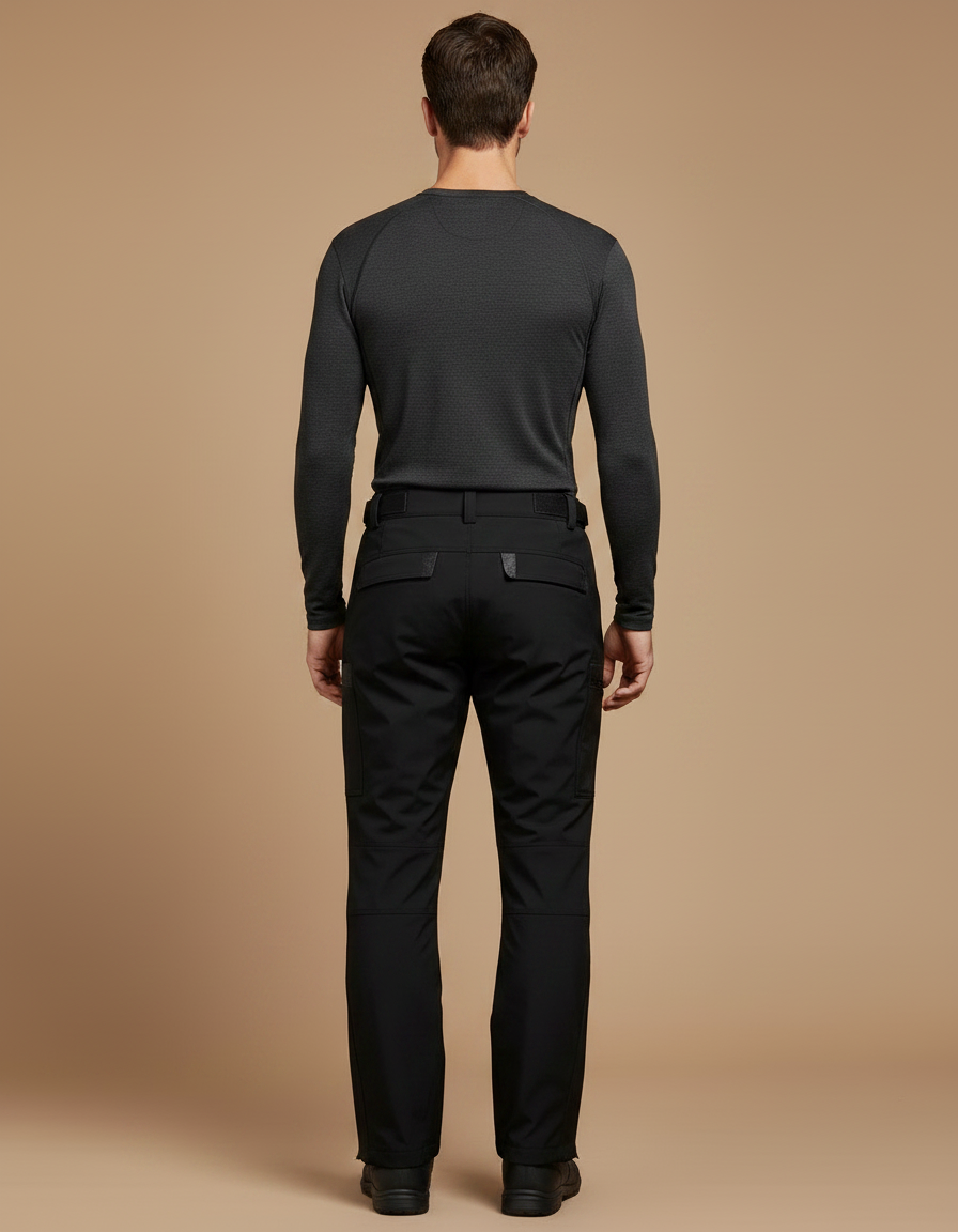 Pantalon De Pluie Noir Imperméable Homme Moto Renforcé - Polyester - vue 2