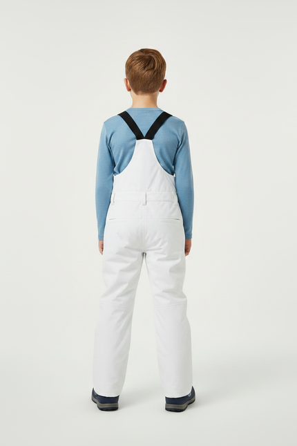 Pantalon De Pluie Blanc Enfant Bretelles Imperméable Neige - Polyester - vue 2