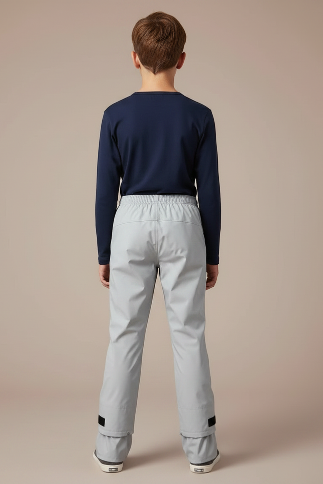 Pantalon De Pluie Gris Imperméable Enfant Léger Réfléchissant - Polyester - vue 2