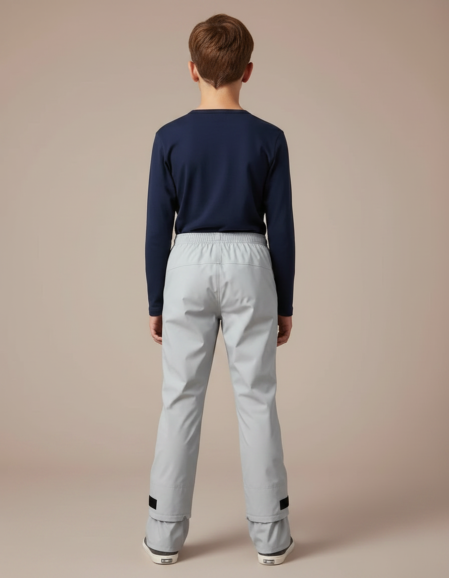Pantalon De Pluie Gris Imperméable Enfant Léger Réfléchissant - Polyester - vue 2