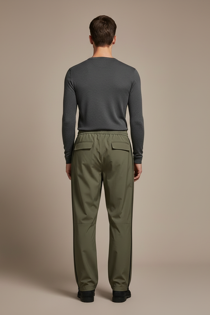 Pantalon De Pluie Vert Kaki Imperméable Cargo Homme - Polyester - vue 2