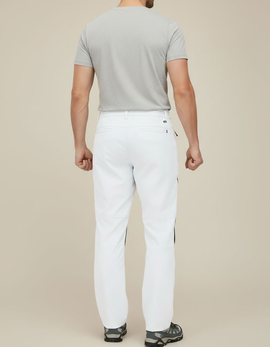 Pantalon De Pluie Blanc Softshell Imperméable Randonnée Homme - Polyester - vue 2