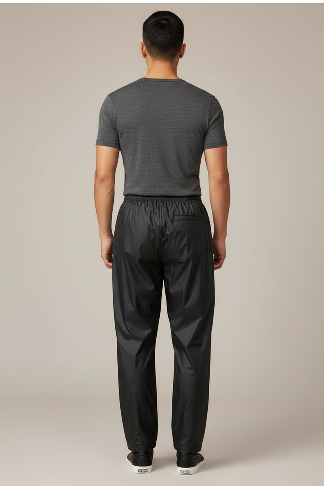 Pantalon De Pluie Noir Imperméable Sport Léger Homme - Polyester - vue 2