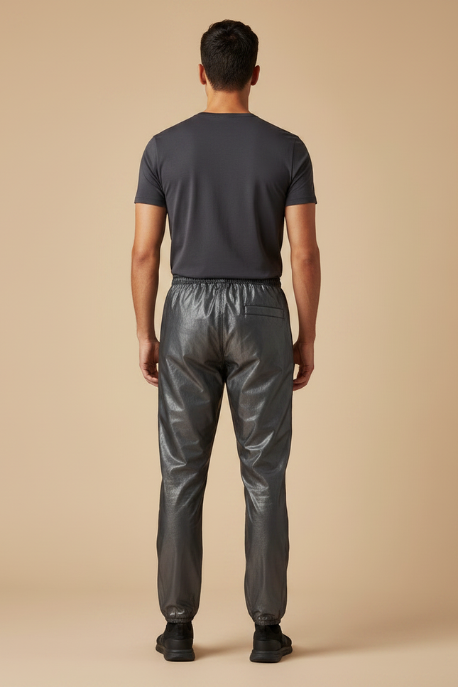 Pantalon De Pluie Gris Imperméable Réfléchissant Léger Homme - Polyester - vue 2