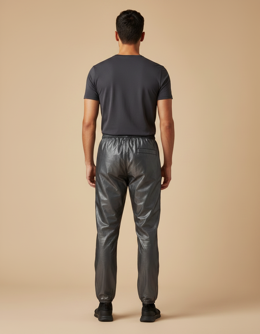 Pantalon De Pluie Gris Imperméable Réfléchissant Léger Homme - Polyester - vue 2