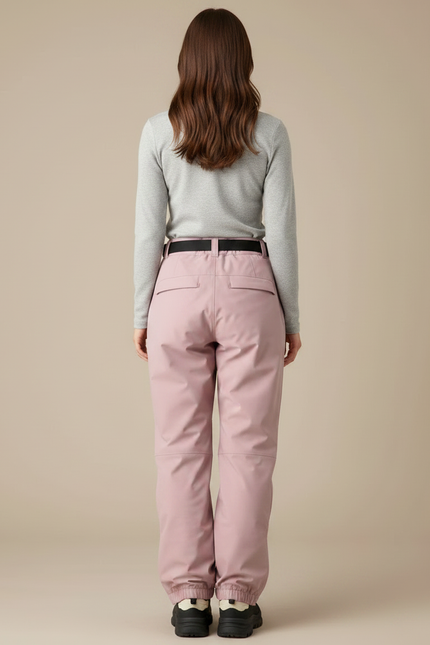Pantalon De Pluie Rose Ample Imperméable Ceinturé Femme - Polyester - vue 2