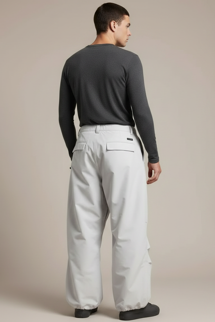 Pantalon De Pluie Gris Imperméable Ample Homme Décontracté - Polyester - vue 2