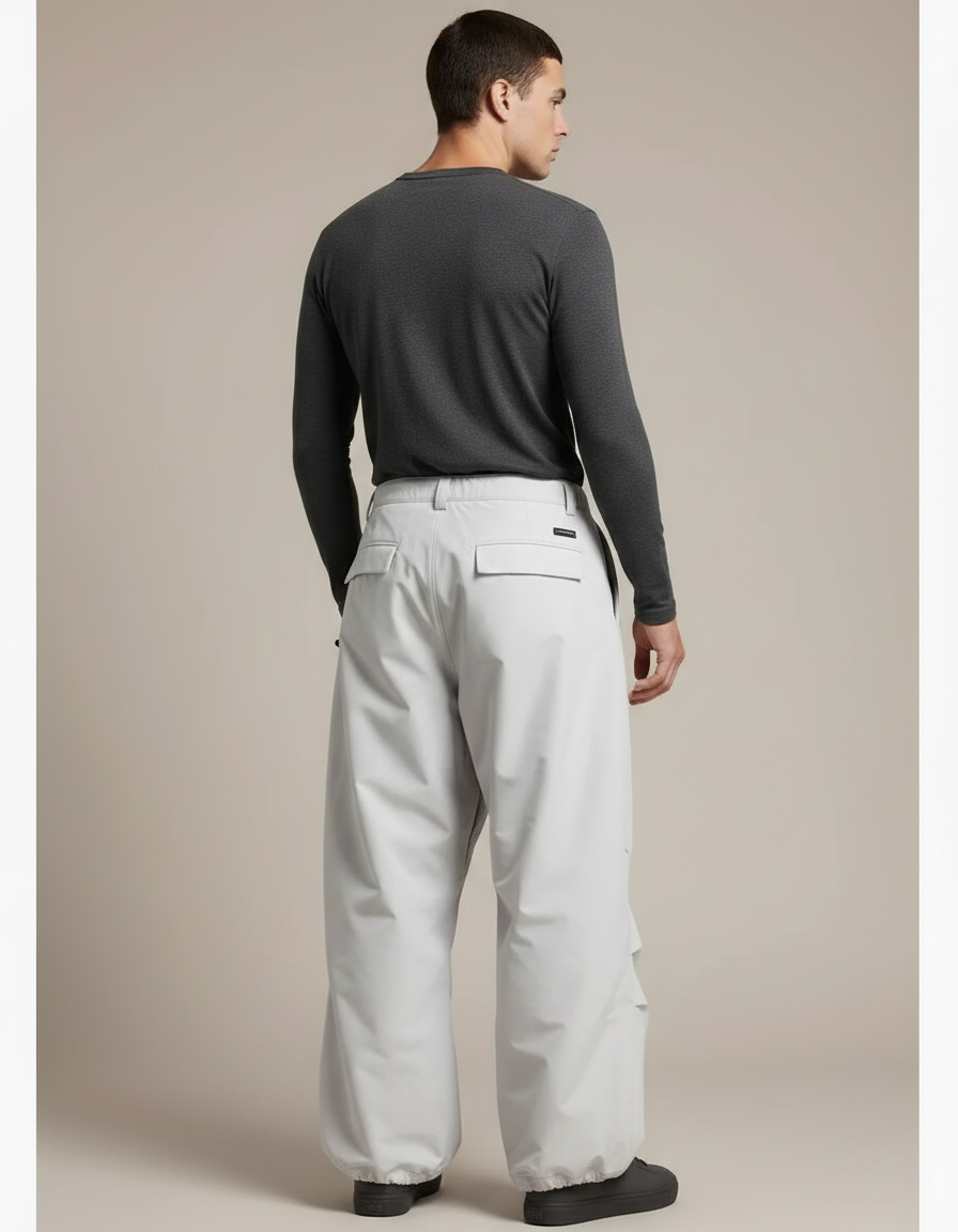 Pantalon De Pluie Gris Imperméable Ample Homme Décontracté - Polyester - vue 2