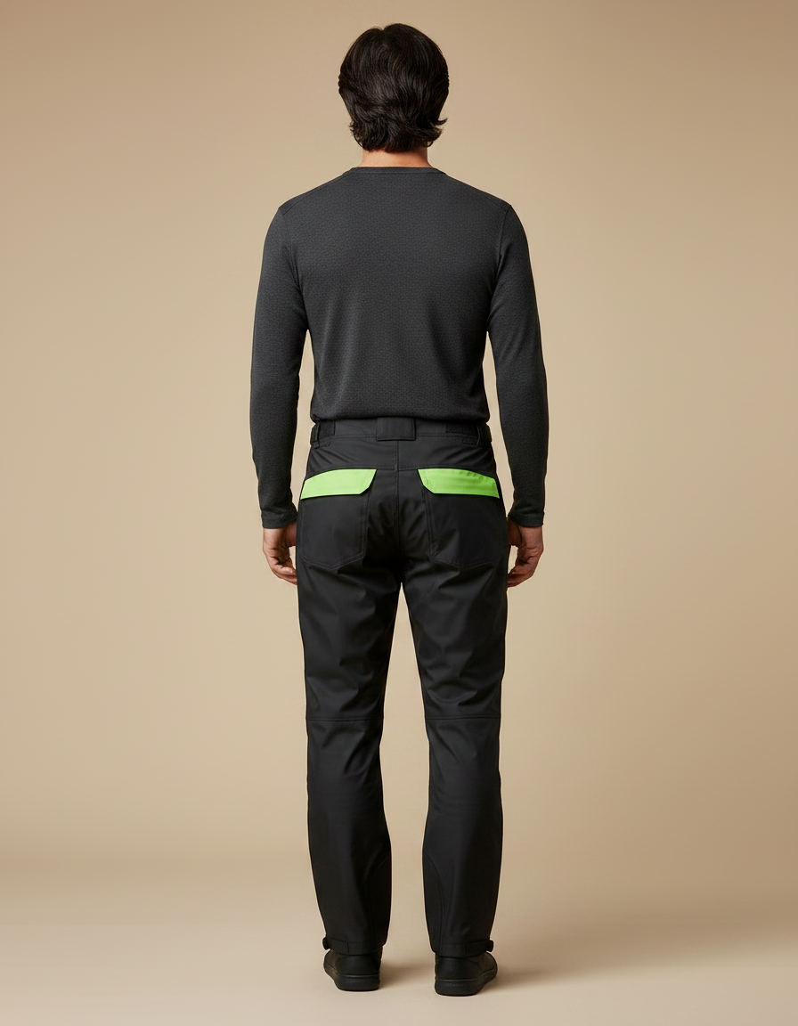 Sur-pantalon Coupe-pluie Imperméable Vélo Gravel - Noir Polyester - vue 2