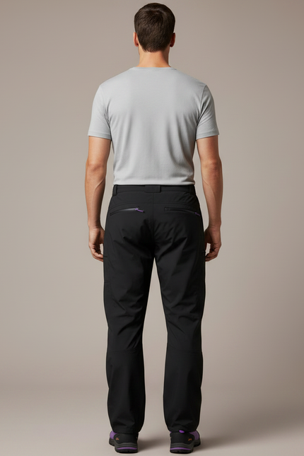 Pantalon De Pluie Noir Imperméable Randonnée Homme - Polyester - vue 2
