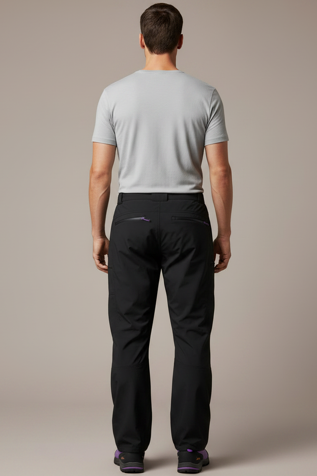 Pantalon De Pluie Noir Imperméable Randonnée Homme - Polyester - vue 2