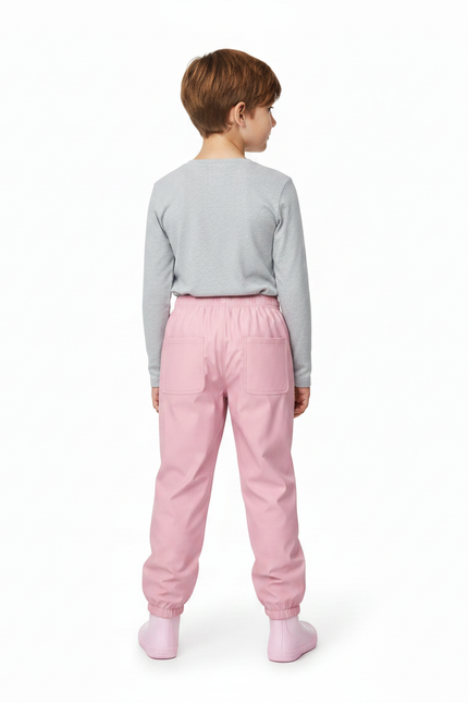 Pantalon De Pluie Rose Imperméable Élastiqué Enfant - Polyester - vue 2