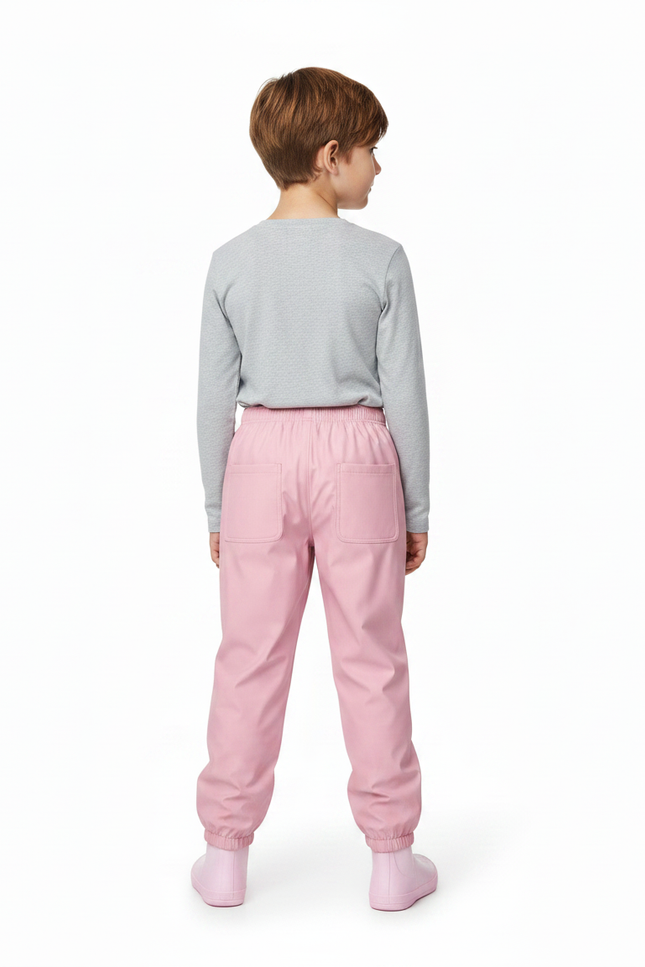 Pantalon De Pluie Rose Imperméable Élastiqué Enfant - Polyester - vue 2