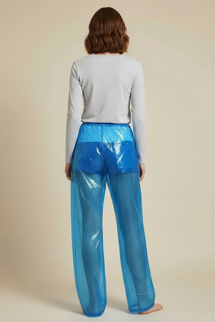 Pantalon Pluie Transparent - Bleu Polyester - vue 2